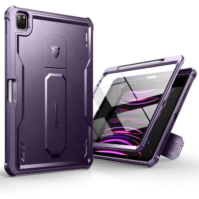 Dexnor for iPad Pro 12.9 Inch Case 2022/2021/2020(6th/5th/4th), Heavy Duty Shockproof Protective Cover with Built-in Kickstand & Pen Holder