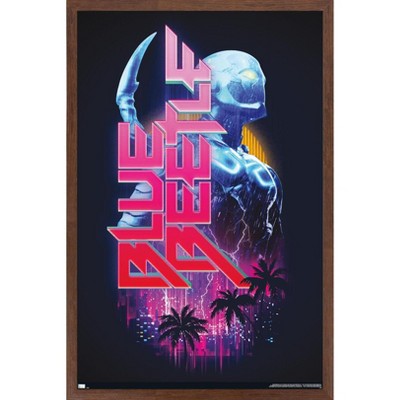 Trends International DC Comics Movie Blue Beetle - Lightning Framed Wall Poster Prints