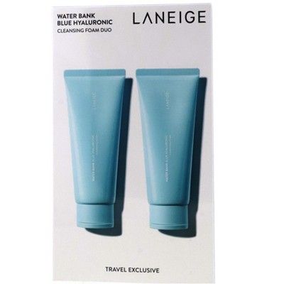 Laneige Water Bank Blue Hyaluronic Cleansing Foam Duo Korean Skincare, 2 x 5 oz