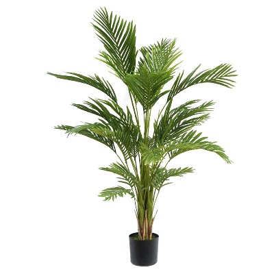 COWLOWN 51-in Artificial Palm Tree, Realistic Faux Leaf Potted Plant for Home, Office