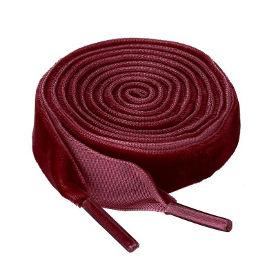 Elerevyo Sneakers Boots Flat Velvet Wide Ribbon Strings Shoelaces 0.6 Inches 1 Pair