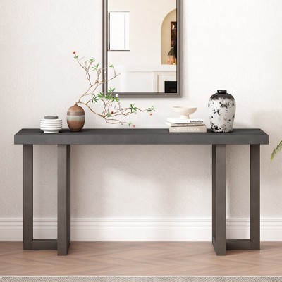 Bella Depot 63''W Design Console Table with Solid Pine Legs,Suitable for Entryway, Hallway, Living Room