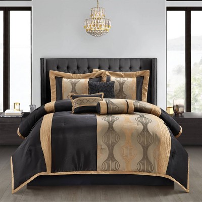 Nanshing 7pc Queen Kath Comforter Set Silver