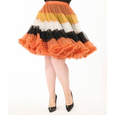 Unique Vintage Women's Plus 1950s Style Ruffled Petticoat Crinoline