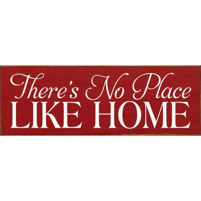 Slickblue No Place Like Home Sign, 3.5x10 Rustic Pine Wood Plaque, Multiple Color Options, Hanging or Shelf