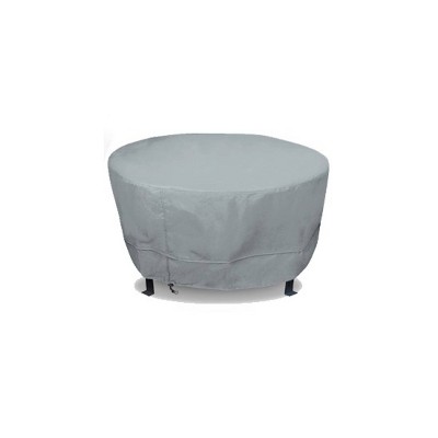 Eevelle 72" Meridian Round Table Fire Pit Cover Silver