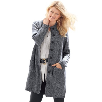 Woman Within Marled Sweater Jacket