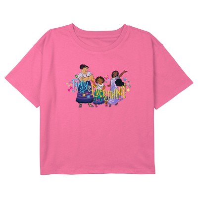 Girl's Encanto Family is Everything Madrigal Sisters Graphic Graphic Cropped T-Shirt