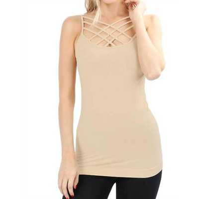 Women's Strappy Criss Cross Cami - ZENANA
