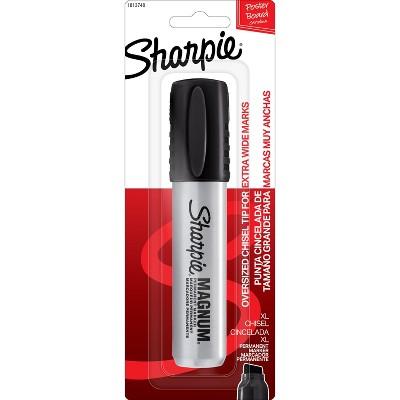 Sharpie Permanent Marker Chisel Tip Black: Bold Point, Quick Drying, Water-Resistant, Durable Tip, Stationery & Office Use