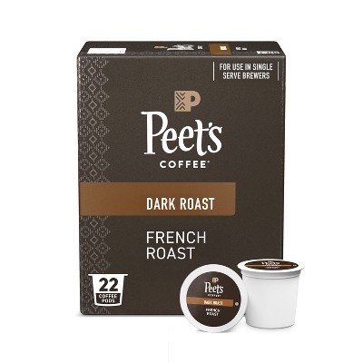 Peet's Coffee French Dark Roast Single Serve Coffee Pods - 22ct