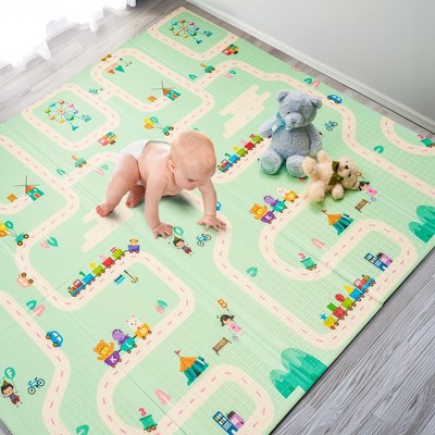 Sorbus (78x70x0.4) Foldable Play Mats with Travel Bag - for Babies, Toddlers, and Kids Playtime & Tummy Time