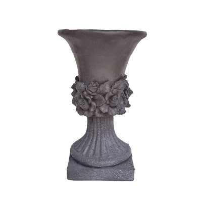 12" Wide Planter Calliope Lightweight Concrete Patio Urn Gray - Christopher Knight Home
