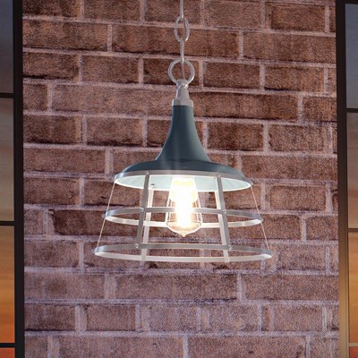 Urban Ambiance Luxury Urban Loft Pendant Light,  14.25"H x 12"W,  Gray Blue Finish, UHP3852