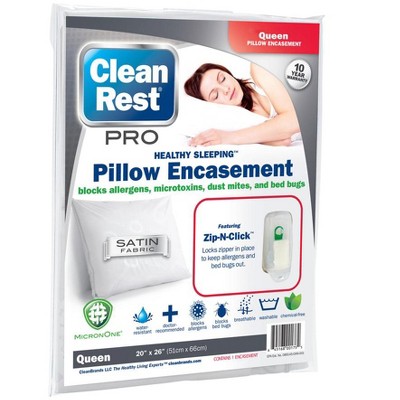 CleanRest  Pro 2 pack Pillow  Protector/Encasement - Hypoallergenic & Bed Bug Proof