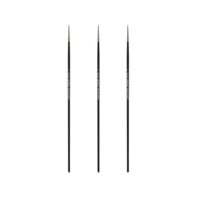 Black Swan Synthetic Red Sable Round Paint Brushes Sets of 2 -  Professional Quality Long Handle Paint Brushes for Oil, Heavy Body Media and Acrylic -