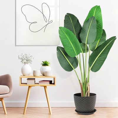 Bird of Paradise Artificial Plant, Faux Plant Palm Tree, Artificial Bird of Paradise Plant for Indoor, Outdoor and Office