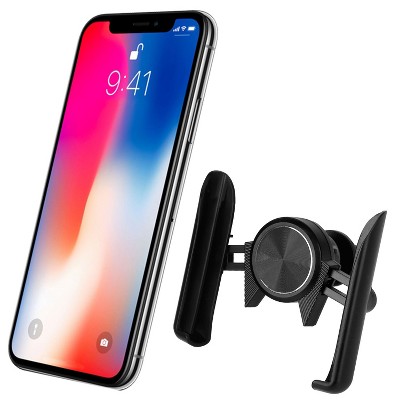 iMountek"Universal Car Air Vent Phone Mount - Adjustable Cradle with Strong Clip for Dashboard or Vent"Black