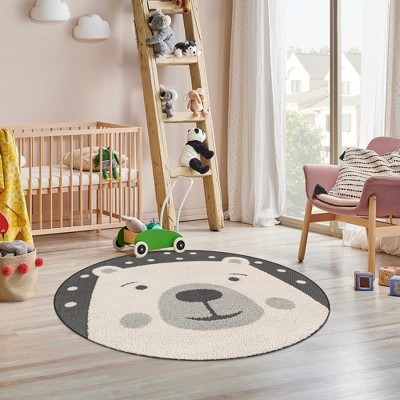 Hauteloom Kids Bear Animal Print Nursery Area Rug