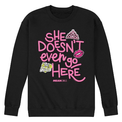 Men's - Mean Girls - She Doesn't Even Go Here Graphic Fleece Sweatshirt