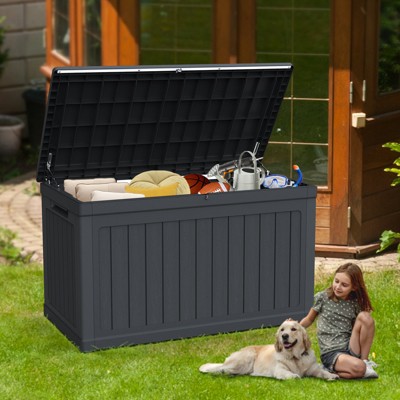Yardgrace Heavy Duty Secure Storage and Seating Resin Deck Box