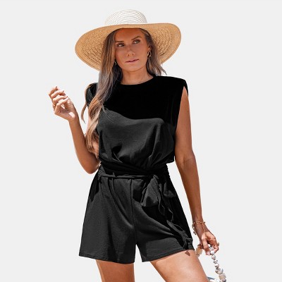 Women's Chic Satin Romper for Effortless Beach Style - Cupshe