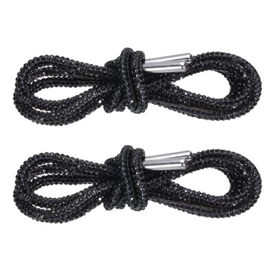 Unique Bargains Shoe Accessories Replacement Bling Crystal Rhinestone Laces 2 Pcs