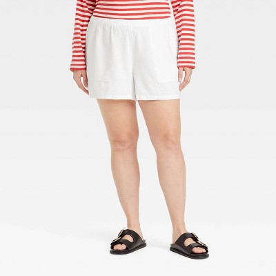 Women's Mid-Rise Linen Pull-On Shorts - Universal Thread™