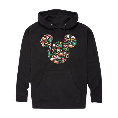 Men's - Disney - Mickey Mouse Silhouette Christmas Graphic Fleece Pullover Hoodie