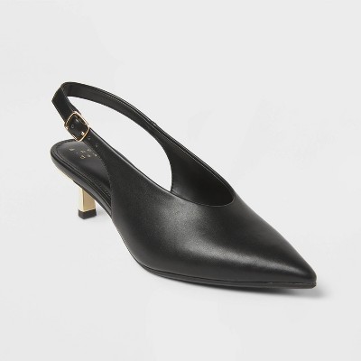 Women’s Samantha Heels with Memory Foam Insole – A New Day™ Black