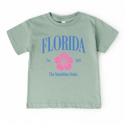 The Juniper Shop Florida The Sunshine State Toddler Short Sleeve Tee - 5T - Seafoam