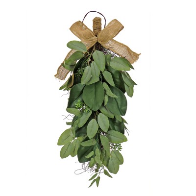 26" Eucalyptus and Magnolia Leaf Artificial Swag - National Tree Company