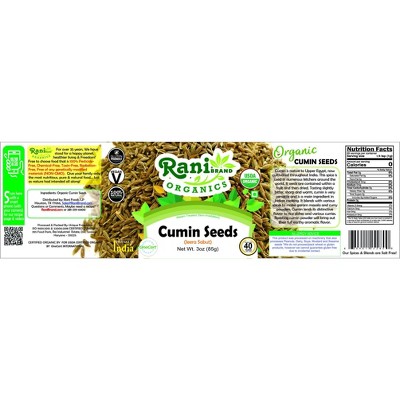Rani Brand Authentic Indian Foods | Cumin (Jeera) Whole Seeds