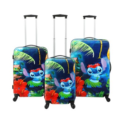 Lilo and Stitch 3-Piece Luggage Set – 20", 24", and 28" Rolling Suitcases