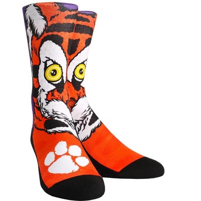 Rock Em Elite Clemson Tigers The Tiger Mascot NCAA Licensed Crew Socks