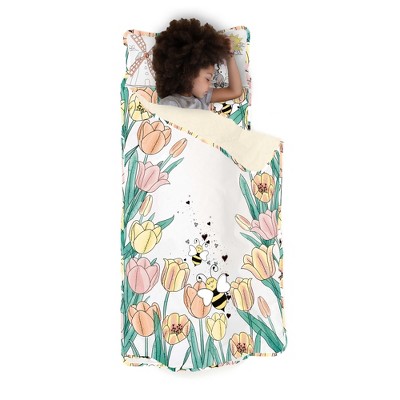 JumpoffJo Nap Mat - Sleeping Bag for Kids with Removable Pillow and Ultra Soft Blanket for Preschool, Daycare, and Sleepovers