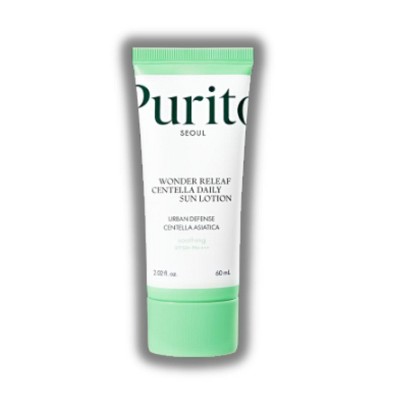 Purito Seoul Wonder Releaf Centella Daily Sun Lotion spf50+ pa Relief Urban environment defense, Anti-pollution certified (2.02 oz)