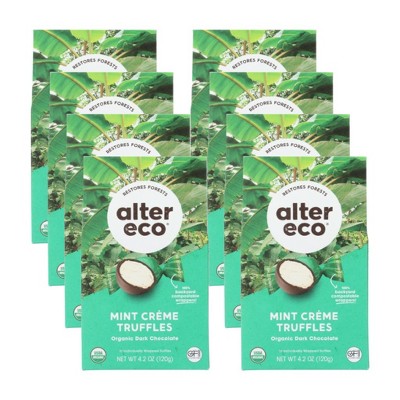 Alter Eco Organic Mint Creme Dark Chocolate Truffles - Case of 8/4.2 oz