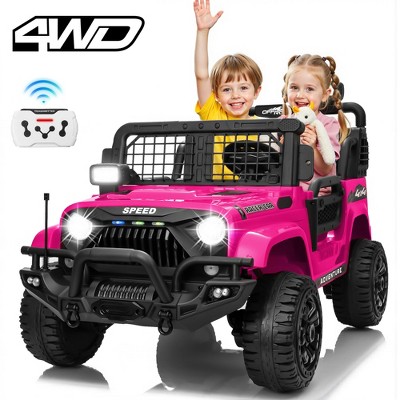 JOYRACER 24V 2-Seater Ride-On Jeep Style Car for Kids, Electric Ride-On Toys with Bluetooth, Music, USB & MP3 Port