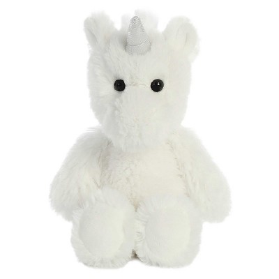 Aurora Small Unicorn Cuddly Friends Playful Stuffed Animal White 8"