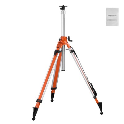 VEVOR Laser Level Tripod Stand, 5/8"-11 Thread Mount, 45.07-114.37 inch Height Adjustment Heavy Duty Survey Tripod, with Level Bubble