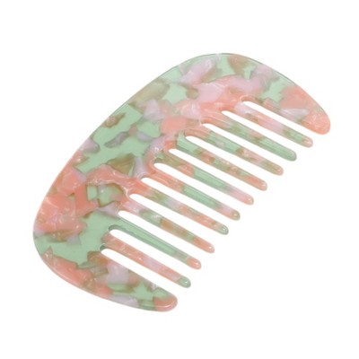 Unique Bargains Anti-Static Pocket Size Wide Tooth for Thick Curly Hair Detangling Comb 1 Pc