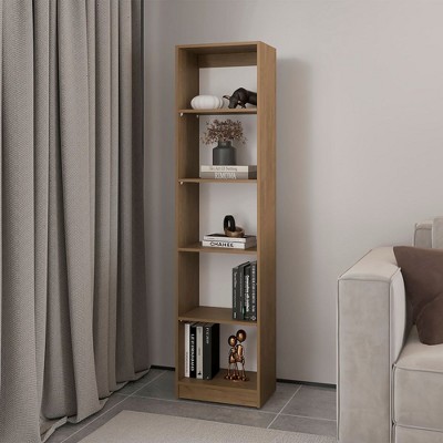 PAGED Bookshelf Wood Storage Shelves with Space-Saving Design, Bookcase for Home Office, Study