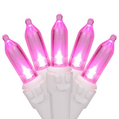 Northlight LED Mini Christmas Lights - Pink - 16.25' White Wire - 50ct