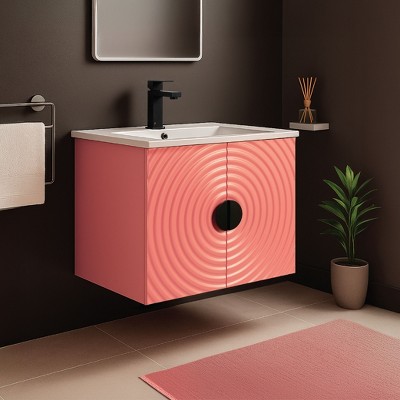 Pellabay Modern Bathroom Vanity with Fluted Circular Doors - Sink Included