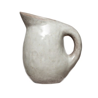 Storied Home Neutral Reactive Glaze Stoneware Pitcher