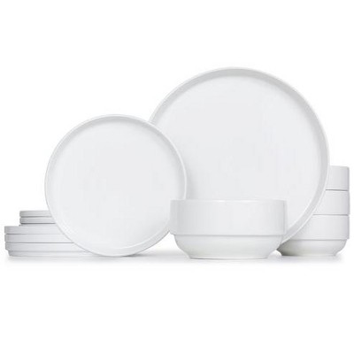 Dinnerware Set, 12 Piece Service for 4, Stoneware