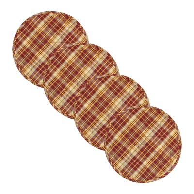 Split P Astor Plaid Round Quilted Placemat Set Of 4