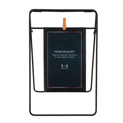 Northlight Rectangular Picture Frame with Clip-On for a 4" x 6" Photo - 9.75" - Black