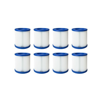 Nispira Pool Filter Replacement for Bestway Flowclear Type I Cartridge Pool Filter(110-120V) 58093E-CASE 330 Gal. | Pack of 8